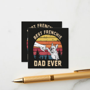 Best Frenchie Dad Ever Retro Enclosure Card