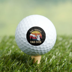 Best Frenchie Dad Ever Retro Golf Balls