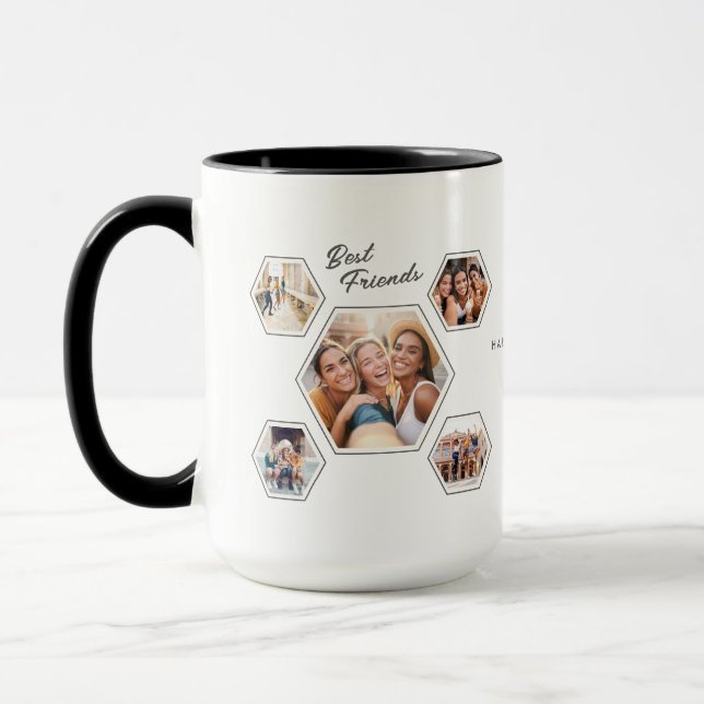 Best Frends Ten‑Photo Personalised Names & Year Mug (Left)