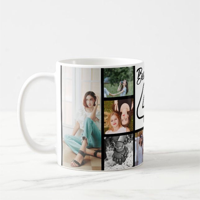 Best Friend 4-Ever Custom Photo Collage Mug (Left)