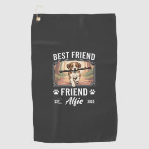Best Friend Alfie Dog Lover Golf Towel
