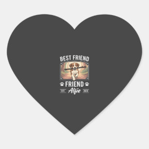 Best Friend Alfie Dog Lover Heart Sticker