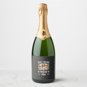 Best Friend Alfie Dog Lover Sparkling Wine Label
