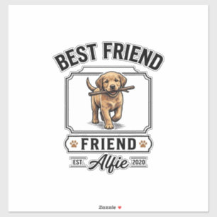 Best Friend Alfie Vintage Dog Lover Design_1