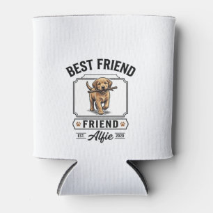 Best Friend Alfie Vintage Dog Lover Design_1 Can Cooler