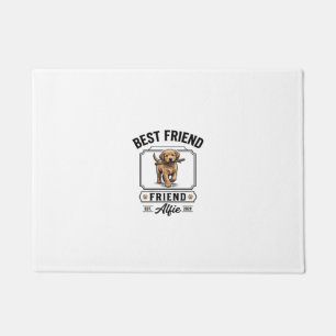Best Friend Alfie Vintage Dog Lover Design_1 Doormat