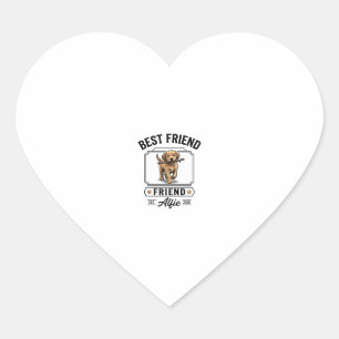 Best Friend Alfie Vintage Dog Lover Design_1 Heart Sticker