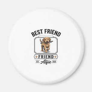 Best Friend Alfie Vintage Dog Lover Design_1 Magnet