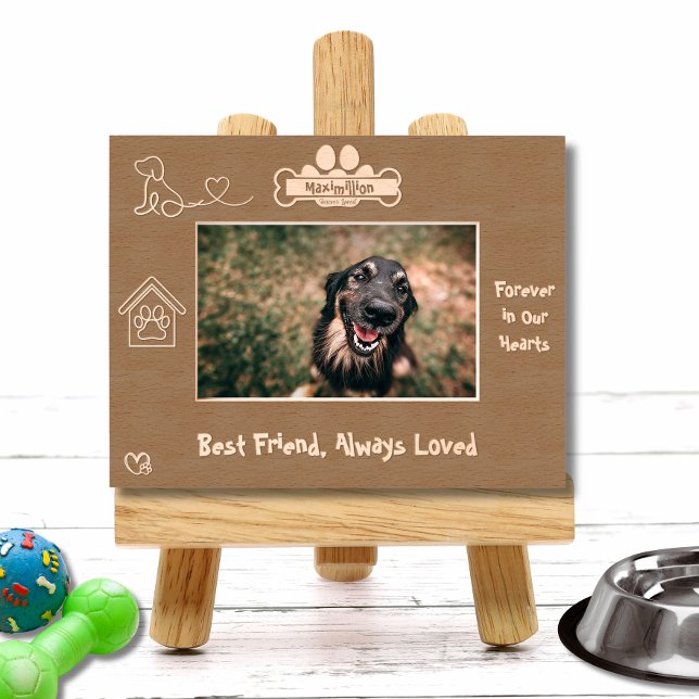 Best Friend Always Loved Dog Memorial Etched Frames (Creator Uploaded)