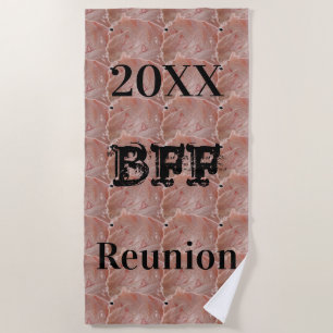 Best Friend Beach Trip Pool Party Pastel Pink Towel