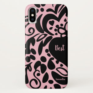 Best Friend   "Best" Half   Trendy Pattern iPhone X Case