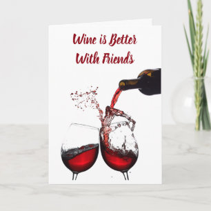**BEST FRIEND** & **BEST WINE** FRIEND'S BIRTHDAY CARD