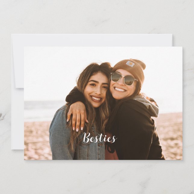 Best Friend Besties Custom Photo Holiday Card (Front)