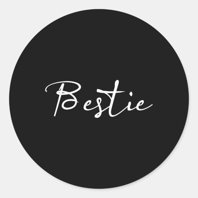 Best Friend Bff And Bestie Classic Round Sticker (Front)