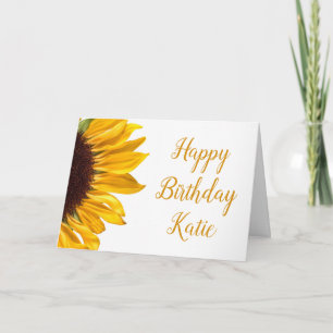 Best Friend BFF Bestie Birthday Yellow Sunflower Card