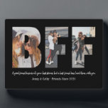 Best Friend BFF Photo Collage Besties Simple Black Plaque<br><div class="desc">Best friends are the sisters that life gives us! A tribute to the bond only best friends understand, this print features 3 of your favourite photos of you and your BFF. You can easily customise the photo, quote names and colour of the plaque by clicking 'Customise It' on the sidebar...</div>