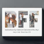 Best Friend BFF Photo Collage Besties Simple Quote Plaque<br><div class="desc">Best friends are the sisters that life gives us! A tribute to the bond only best friends understand, this print features 3 of your favourite photos of you and your BFF. You can easily customise the photo, quote names and colour of the plaque by clicking 'Customise It' on the sidebar...</div>
