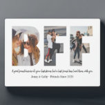 Best Friend BFF Photo Collage Besties Simple Quote Plaque<br><div class="desc">Best friends are the sisters that life gives us! A tribute to the bond only best friends understand, this print features 3 of your favourite photos of you and your BFF. You can easily customise the photo, quote names and colour of the plaque by clicking 'Customise It' on the sidebar...</div>