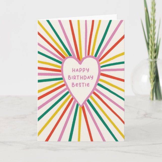 Best Friend Birthday Card  (Front)