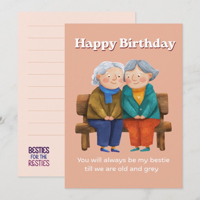 Best friend Birthday Card (Front/Back)