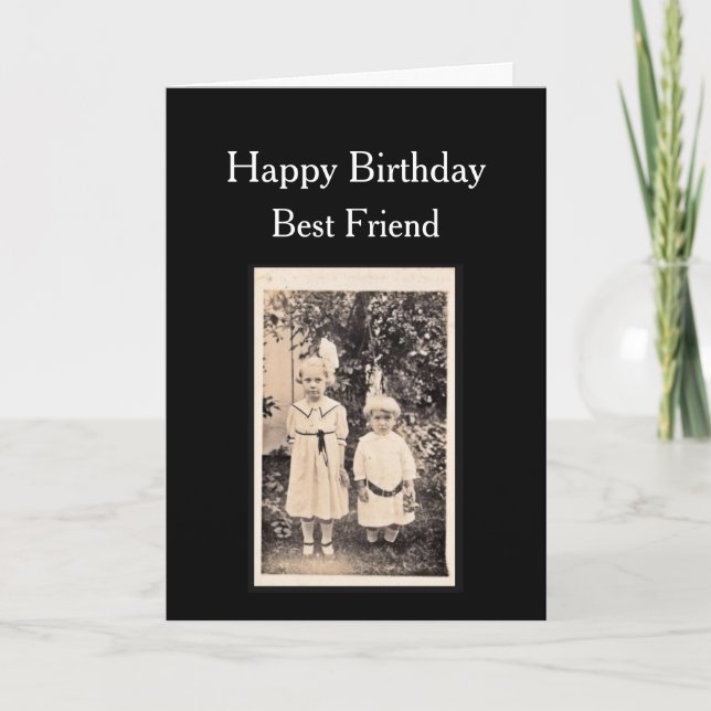 Best Friend Birthday with Your Photo Card (Front)