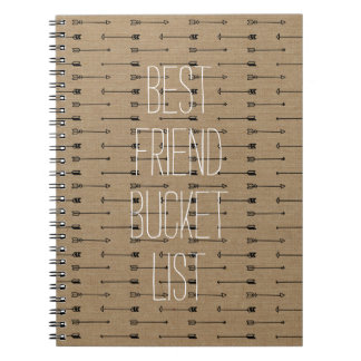 Best friend bucket list inspirational travel quote notebook