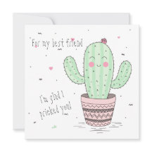 Best Friend Cactus Flat Card