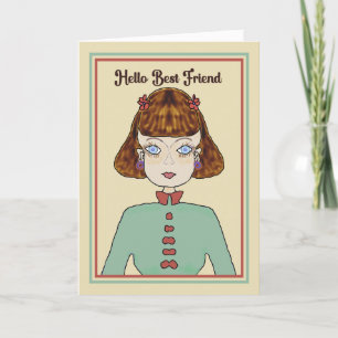 Best Friend Card Hand Drawn
