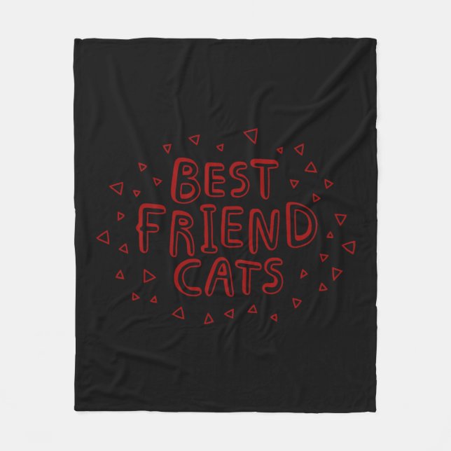 Best Friend Cats Fleece Blanket (Front)