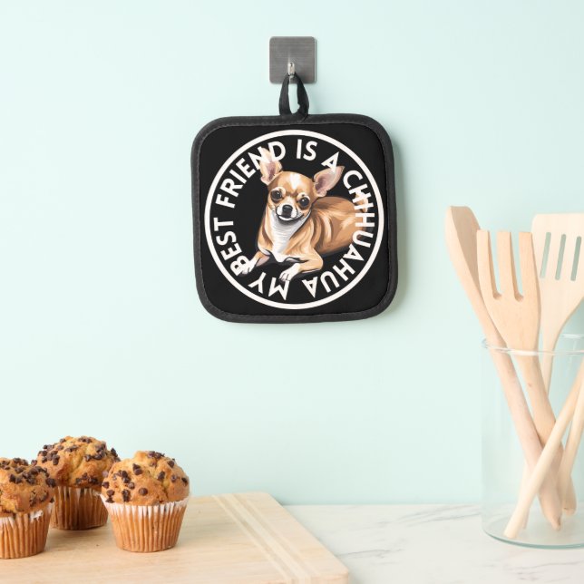 Best Friend Chihuahua Pot Holder (Insitu(Hanging))