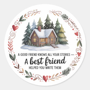 Best Friend Christmas   Holiday Classic Round Sticker