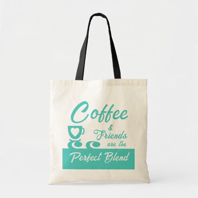Best friend coffee lover mint tote bag (Front)