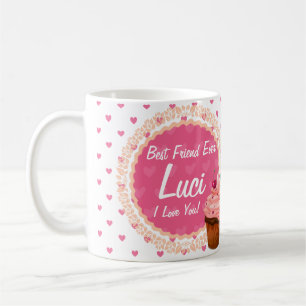 Best Friend Custom Coffee Mug with Cupcakes