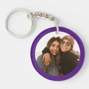Best Friend Custom Photo Create your own purple Key Ring