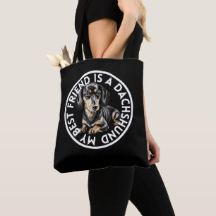 Best Friend Dachshund Tote Bag