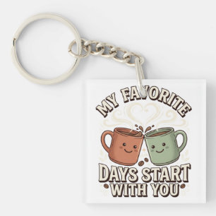 Best Friend Day Shirt: Cute Coffee Matching Outfit Key Ring