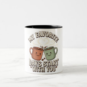 Best Friend Day Shirt: Cute Coffee Matching Outfit Two-Tone Coffee Mug