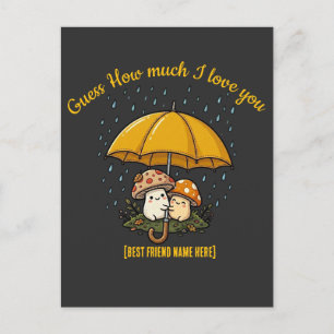 Best Friend Day Shirt: Cute Mushroom Umbrella Tee Postcard