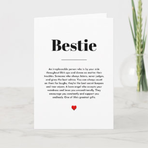 Best friend definition, bestie meaning card