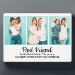 Best Friend Dictionary Typography Three Photo Plaque<br><div class="desc">This modern design features three of your favourite photos with a description of a best friend in modern typography. provided. #photo #photogifts #gifts #gift #giftsforher #girly #bffs #bestfriends #bffgifts #birthdaygifts #holidaygifts #personalizedgifts #personalised</div>