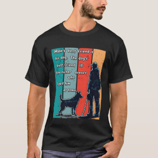 Best Friend Dog, Cat or Pet Vintage for Men Women  T-Shirt