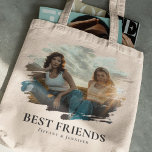 Best Friend Duties & Smudge Photo  Tote Bag<br><div class="desc">Modern personalised best friends tote bag,  featuring a smudge custom photo of you and your bestie,  the text 'BEST FRIENDS' and your names. On the reverse features a list of best friend duties that can be kept or customised. Any BFF would love to receive this gorgeous sentimental friendship gift.</div>