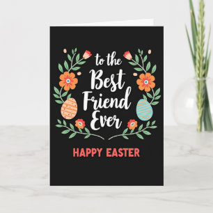 Best Friend Easter Floral Card