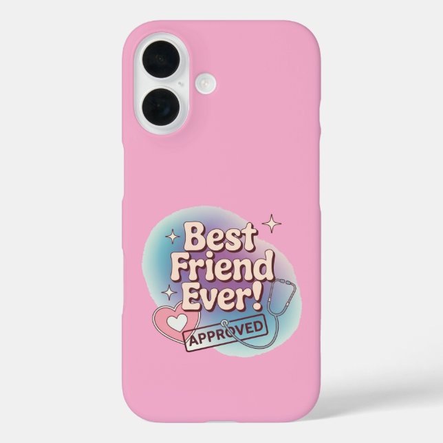 Best Friend Ever, Approved text design Case-Mate iPhone Case (Back)