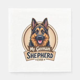 Best Friend Ever My German Shepherd Vintage Dog Lo Napkin