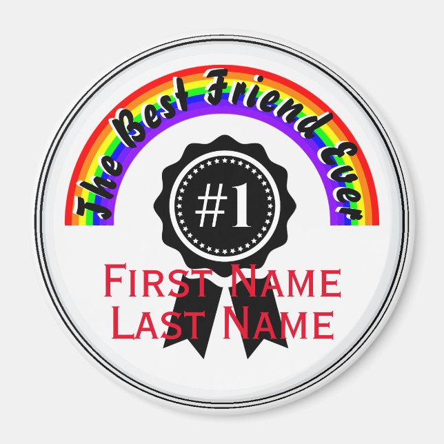 Best Friend Ever Rainbow Magnet  HAMbWG (Front)