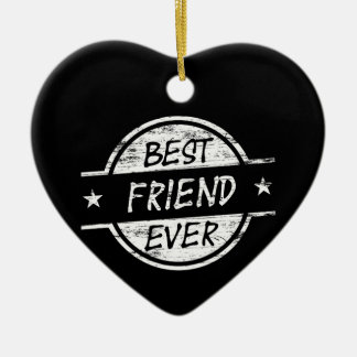 Best Friend Ever White Ceramic Ornament