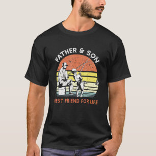 Best Friend For Life Father And Son Fishing Vintag T-Shirt