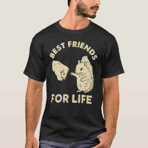 Best Friend For Life Fist Bump Retro Vintage Squir T-Shirt