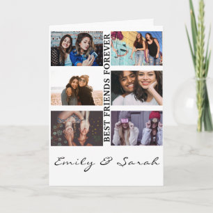 Best Friend Forever Custom 6 Photo collage & Name Card